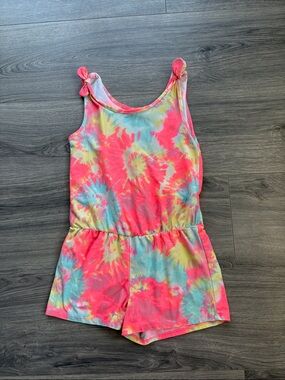 Epic Threads Tie-Dye Pink Blue Yellow Kids Romper